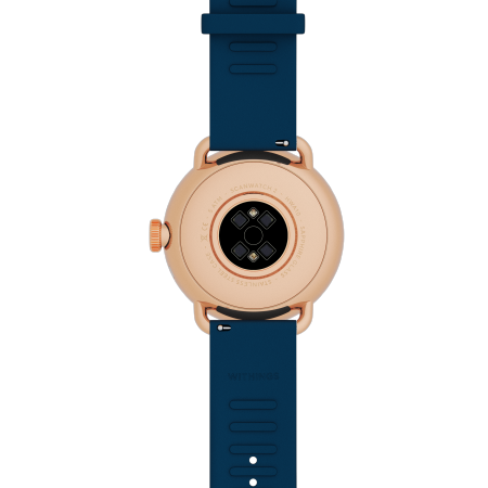 Withings Scanwatch 2 - zegarek z funkcją EKG, pomiarem pulsu i SPO2 oraz mierzeniem aktywności fizycznej i snu (38mm, blue rose gold) (HWA10-model 6-All-Int)