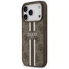 Guess 4G Printed Stripes MagSafe - Etui iPhone 17 Pro (brązowy) (GUHMP17LP4RPSW)