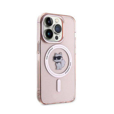Karl Lagerfeld IML Choupette MagSafe - Etui iPhone 14 Pro (różowy) (KLHMP14LHFCCNOP)