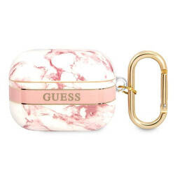 Guess Marble Strap - Etui Airpods Pro (Pink) (GUAPHCHMAP)