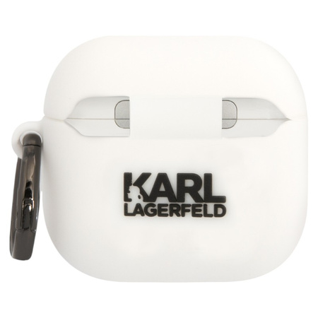 Karl Lagerfeld 3D Silicone NFT - Etui AirPods 4 (biały) (KLA4RUNIKH)