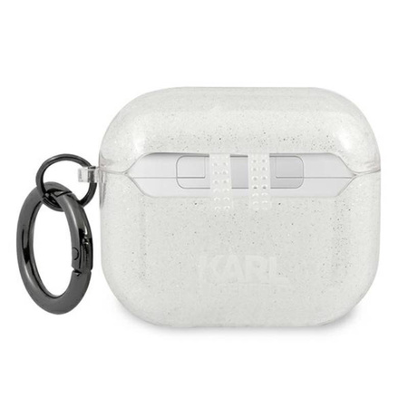 Karl Lagerfeld Choupette Head Glitter - Etui AirPods 3 (srebrny) (KLA3UCHGS)