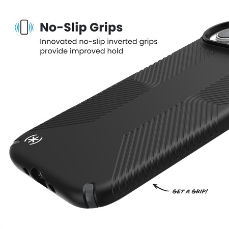 Speck Presidio2 Grip MagSafe - Etui iPhone Air (Black / Slate Grey / White) (150967-D143)
