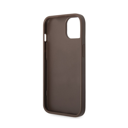 Guess 4G Metal Gold Logo - Etui iPhone 15 Plus (brązowy) (GUHCP15MG4GFBR)