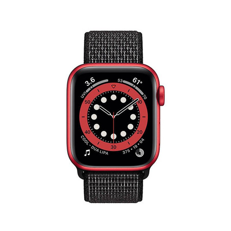 Crong Nylon Reflex - Pasek sportowy do Apple Watch 38/40/41/42 mm (czarny) (CRG-40RFB-BLK)