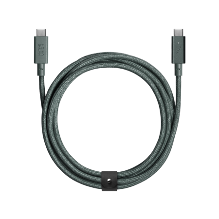 Native Union Belt Cable Pro 240W - kabel USB-C - USB-C, 2,4 m (slate green) (BELT-PRO2-GRN-NP)