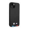 BMW Leather Hot Stamp Tricolor MagSafe – Etui iPhone 14 (Czarny) (BMHMP14S22PTDK)