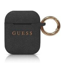 Guess Silicone Case - Etui AirPods (Black) (GUACCSILGLBK)