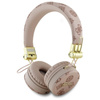 Guess Peony Script Round Shape - Bezprzewodowe słuchawki nauszne Bluetooth ENC (brązowy) (GUBH70EPOSMW)