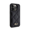 Guess Quilted Metal Logo - Etui iPhone 15 Pro (czarny) (GUHCP15LPSQSQSK)