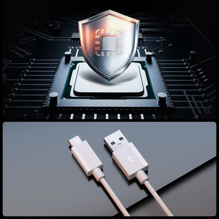 Spigen EB6020AC Essential - Kabel USB-A do USB-C PD 60W 2m (Biały) (ACA08716)
