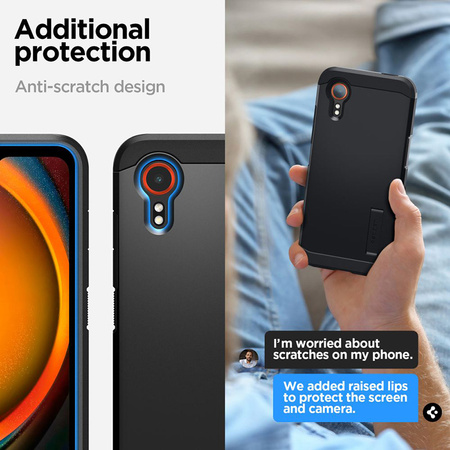 Spigen Tough Armor - Etui do Samsung Galaxy XCover 7 (Czarny) (ACS07505)