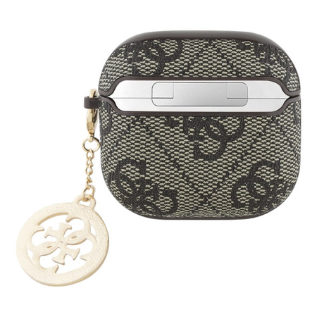 Guess 4G Strass Charm - Etui AirPods 4 (brązowy) (GUA4P4E4CDW)