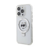 Karl Lagerfeld Ring Stand Choupette Head MagSafe - Etui iPhone 15 Pro Max (biały) (KLHMP15XHMRSCHH)