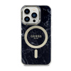 Guess Marble MagSafe - Etui iPhone 14 Pro Max (Czarny) (GUHMP14XPCUMAK)