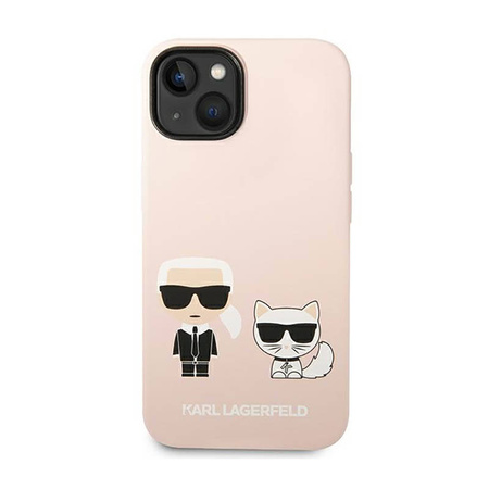 Karl Lagerfeld Liquid Silicone Karl & Choupette MagSafe - Etui iPhone 14 Plus (różowy) (KLHMP14MSSKCI)