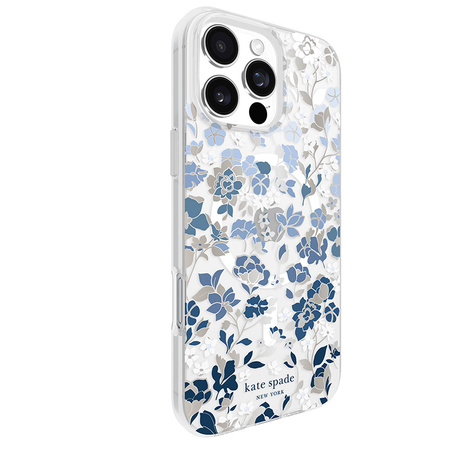 Kate Spade New York Protective Gems MagSafe - Etui iPhone 16 Pro Max (Flowerbed Blue) (KS054464)