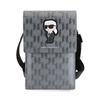 Karl Lagerfeld Saffiano Monogram Ikonik - Torebka crossbody na telefon (srebrny) (KLWBSAKHPKG)