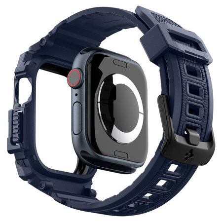 Spigen Rugged Armor Pro - Pasek z obudową do Apple Watch 10 46 mm (Navy Blue) (ACS08606)