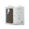 Guess 4G Metal Gold Logo - Etui Samsung Galaxy S24 Ultra (brązowy) (GUHCS24LG4GFBR)