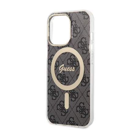 Guess 4G MagSafe - Etui iPhone 13 Pro (Czarny) (GUHMP13LH4STK)