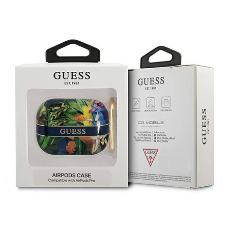 Guess Flower - Etui Airpods Pro (Blue) (GUAPHHFLB)