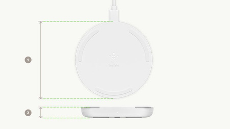 Belkin Ładowarka bezprzewodowa 10W + zasilacz QC 3.0 + kabel - biała (WIA001VFWH)
