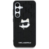 Karl Lagerfeld Leather Monogram Pin Logo Choupette Head - Etui Samsung Galaxy S25 (czarny) (KLHCS25SPGKLCHPK)