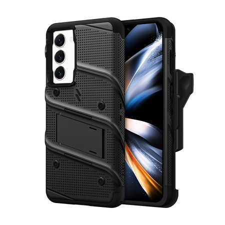 ZIZO BOLT Series - Pancerne etui Samsung Galaxy S23+ ze szkłem 9H na ekran + uchwyt z podstawką (czarny) (BOLT-SAMGS23P-BKBK)