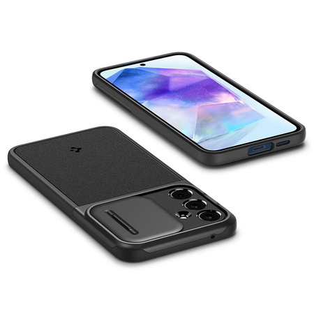 Spigen Optik Armor - Etui do Samsung Galaxy A55 5G (Czarny) (ACS07535)