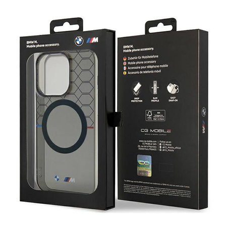 BMW Pattern MagSafe - Etui iPhone 14 Pro (Szary) (BMHMP14LHGPK)