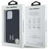 Karl Lagerfeld Silicone Shadow Metal Initial MagSafe - Etui do iPhone 15 Pro Max (czarny) (KLHMP15XSCMKMPCK)