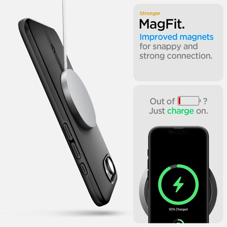 Spigen Thin Fit Mag MagSafe - Etui do iPhone 16e (Czarny) (ACS09135)