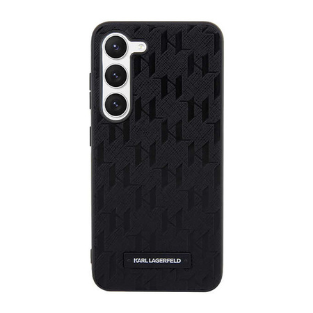 Karl Lagerfeld Saffiano Monogram Metal Logo - Etui Samsung Galaxy S23 (czarny) (KLHCS23SSAKLHPK)