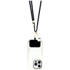 Hello Kitty Patch & Kitty Head Charm - Uniwersalny pasek / smyczka do telefonu (czarny) (HKUCPNMK)
