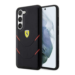 Ferrari Hot Stamp Lines - Etui Samsung Galaxy S23 (czarny) (FEHCS23SPBAK)