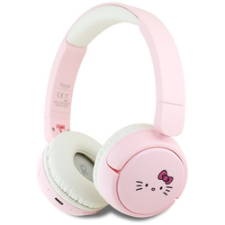 Hello Kitty Face Logo - Bezprzewodowe słuchawki nauszne Bluetooth V5.3 (różowy) (HKOBHV6ROKFP)