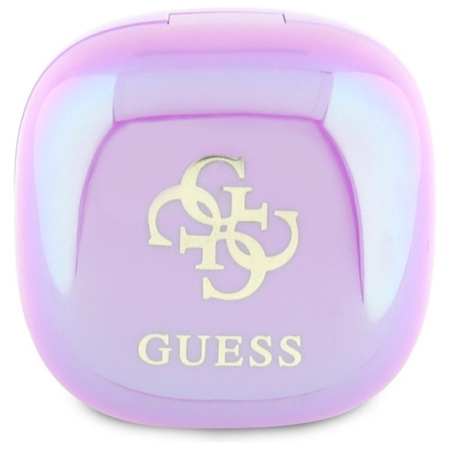 Guess 4G Printed Logo - Słuchawki Bluetooth TWS + etui ładujące (fioletowy) (GUTWSJ144ESU)