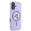 Karl Lagerfeld Silicone Karl & Choupette Ring MagSafe - Etui iPhone 16 (fioletowy) (KLHMP16SSCMKCRHU)
