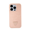 Guess Croco Triangle Metal Logo - Etui iPhone 15 Pro (różowy) (GUHCP15LPCRTHCP)