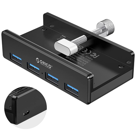 Orico Hub aktywny biurkowy 4*USB-A 5Gbps czarny (MH4PU-P-BK-BP)