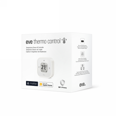 Eve Thermo Control Matter - czujnik temperatury i kontroler do Eve Thermo (kompatybilność: Apple Home) (10ECK9951)