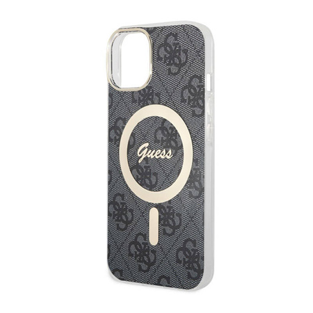 Guess 4G MagSafe - Etui iPhone 14 (Czarny) (GUHMP14SH4STK)