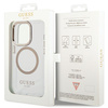 Guess Metal Outline Magsafe - Etui iPhone 15 (przezroczysty / złoty) (GUHMP15SHTRMD)