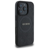Guess Saffiano Peony Classic Logo MagSafe - Etui iPhone 16 Pro (czarny) (GUHMP16LPSAPSMEK)