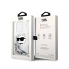 Karl Lagerfeld Liquid Glitter NFT Choupette Head - Etui iPhone 14 Pro Max (srebrny) (KLHCP14XLNCHCS)