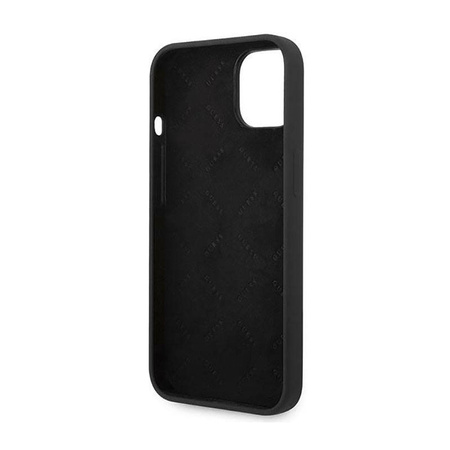 Guess Silicone Triangle Logo - Etui iPhone 14 Plus (czarny) (GUHCP14MSLTGK)
