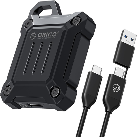 Orico Obudowa na dysk M.2 NVMe 2230, USB-C 10 Gbps, wzmocniona, metalowa (XAM2-G2-BK-BP)