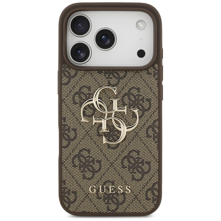 Guess 4G Big Logo - Etui iPhone 17 Pro (brązowy) (GUHCP17L4GMGBR)