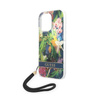Guess Flower Cord - Etui ze smyczką iPhone 14 Pro Max (niebieski) (GUOHCP14XHFLSB)